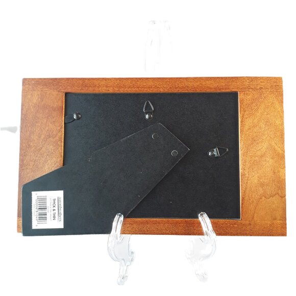 Aaron Brothers Walnut Thick & Thin Wood Photo Frame 5x7 Minimalist Contemporary - Picture 2 of 5